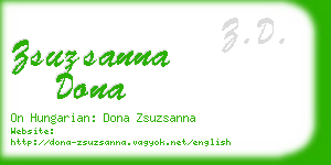 zsuzsanna dona business card